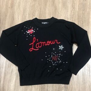 New Karl Lagerfeld Black Knit Sweater S